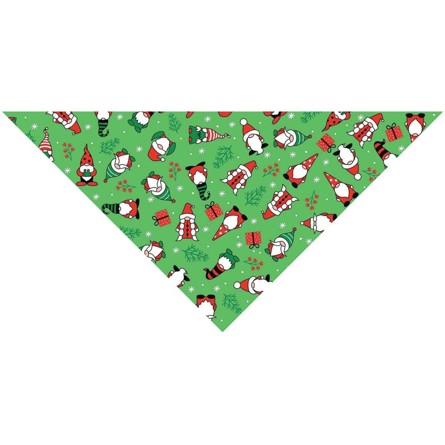Pet Edge TP Seasonal Bandana Holiday Gnomes Grn Holiday