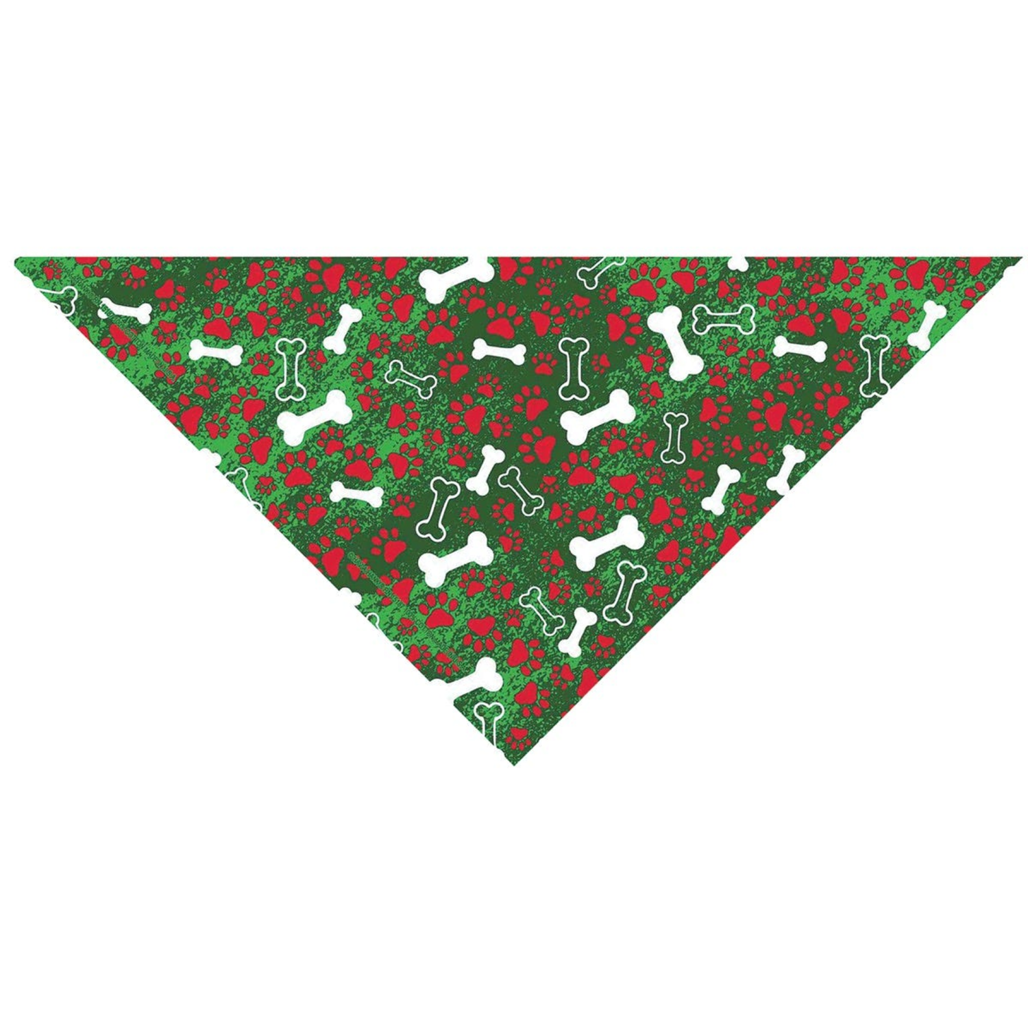 Pet Edge TP Seasonal BandanaHoliday Bones Green Holiday