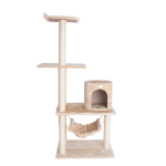 AeroMark International Inc GleePet 59-Inch Cat Tree Real Wood Cat Condo for Indoor Pets Scratchers