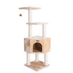AeroMark International Inc Real Wood 3 Levels Cat Tower for Kittens 48 Height Beige Scratchers