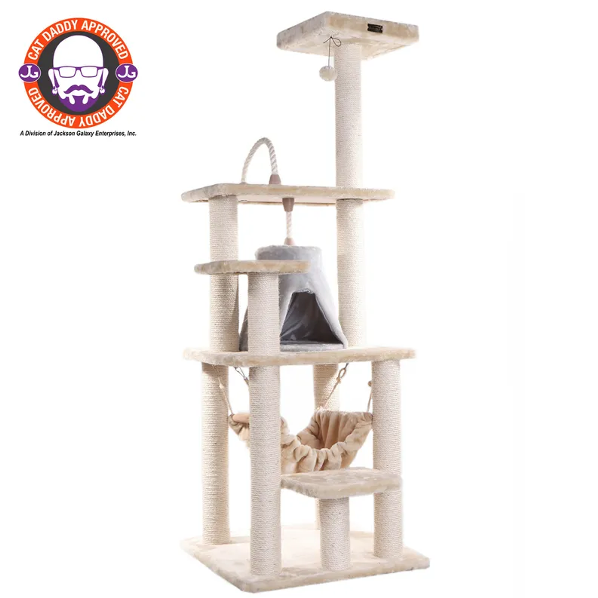 AeroMark International Inc Real Wood 65" Cat Tree With Hammock