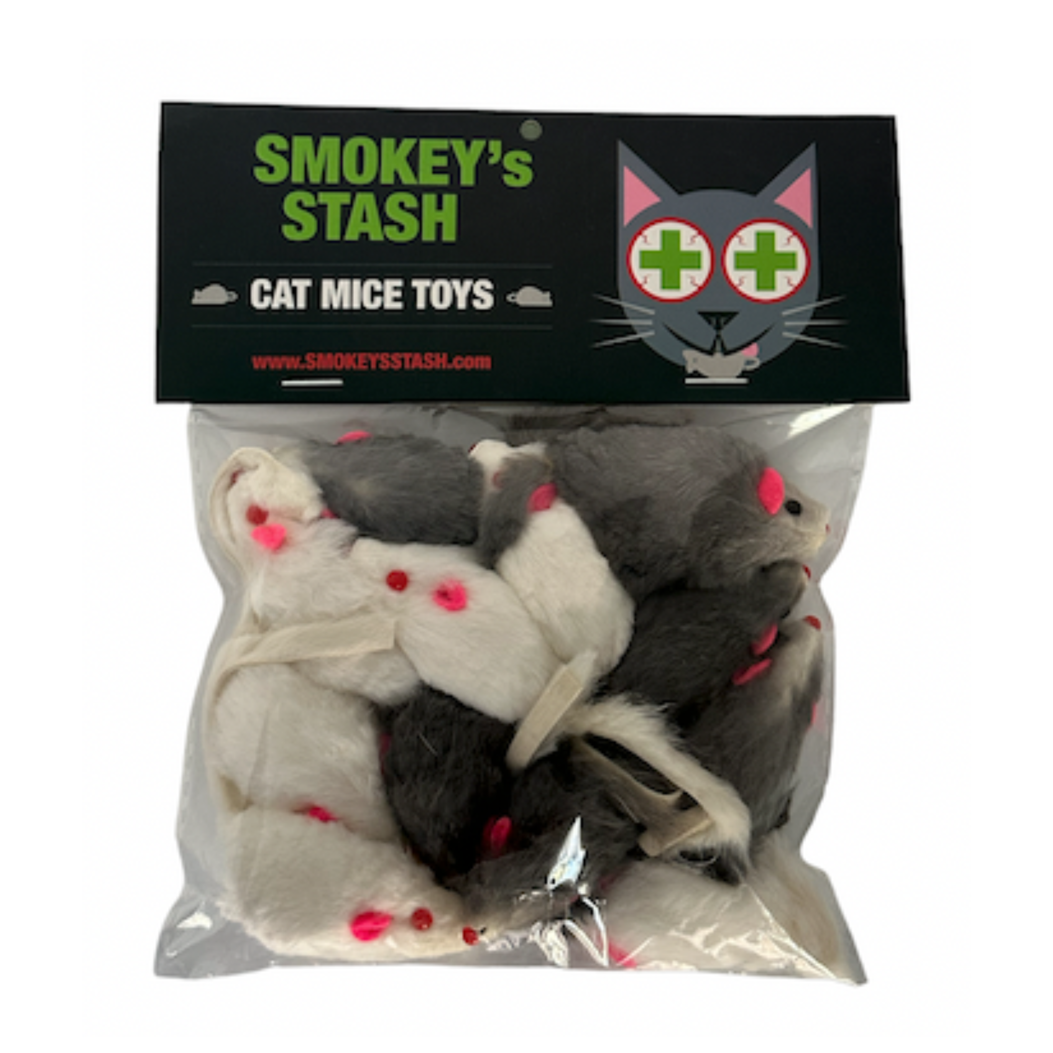 Smokey's Stash Smokey's Stash Rabbit Fur Mouse Cat Toy Cat Toys