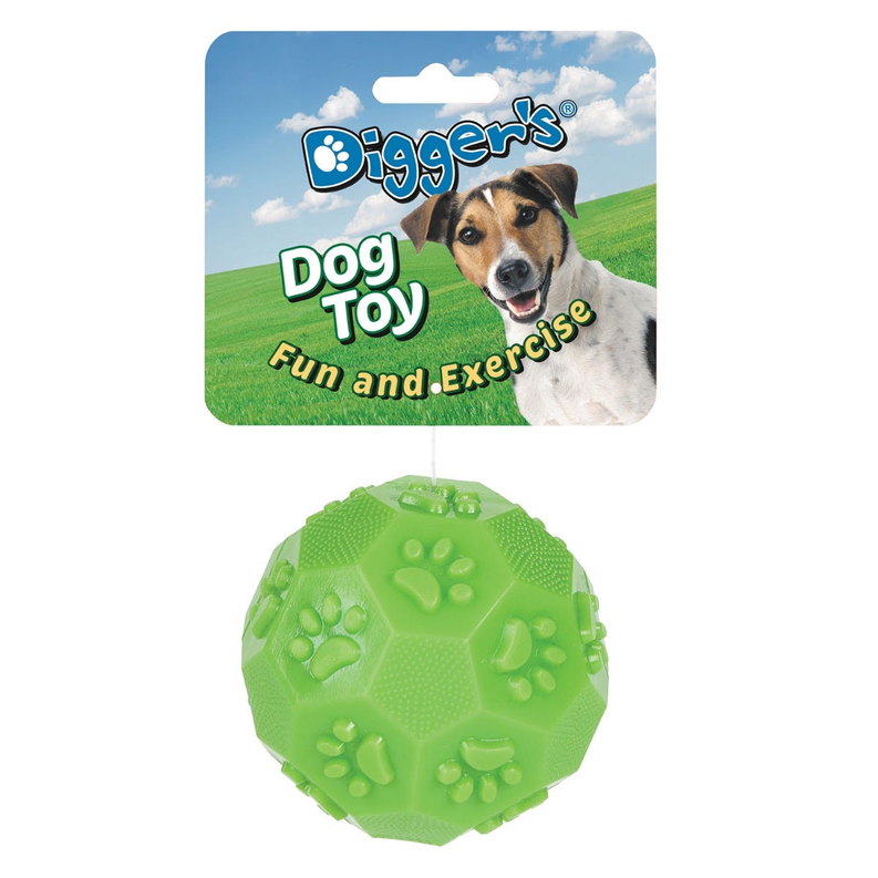 Pet Edge Digger's Paw Chuckle & Treat Ball LGrn TPR