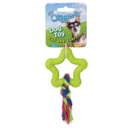 Pet Edge DGR TPR Star and Rope Toy Lime Rope