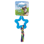 Pet Edge DGR TPR Star and Rope Toy Blue Rope
