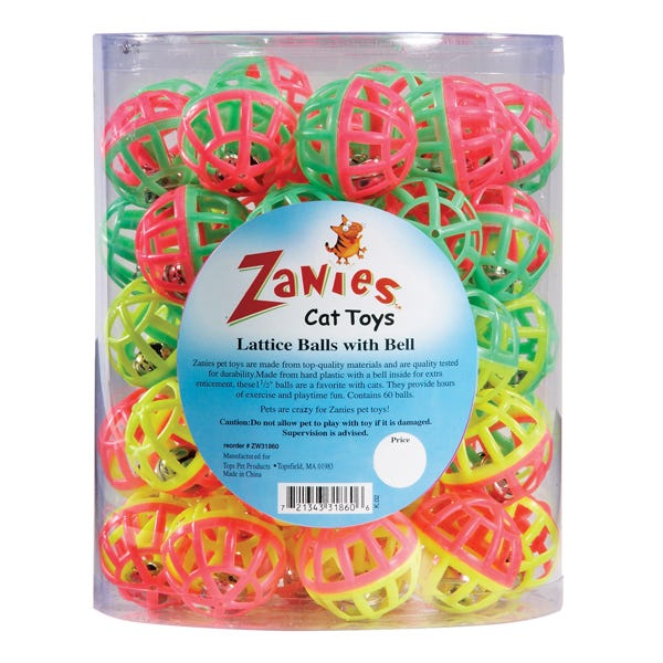 Pet Edge ZA Lattice Balls Canist 50pc Toys