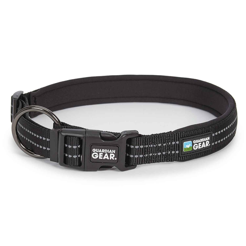 Pet Edge Collars Pet Edge GG Reflect Nylon O-Ring Collar L Blk Collars
