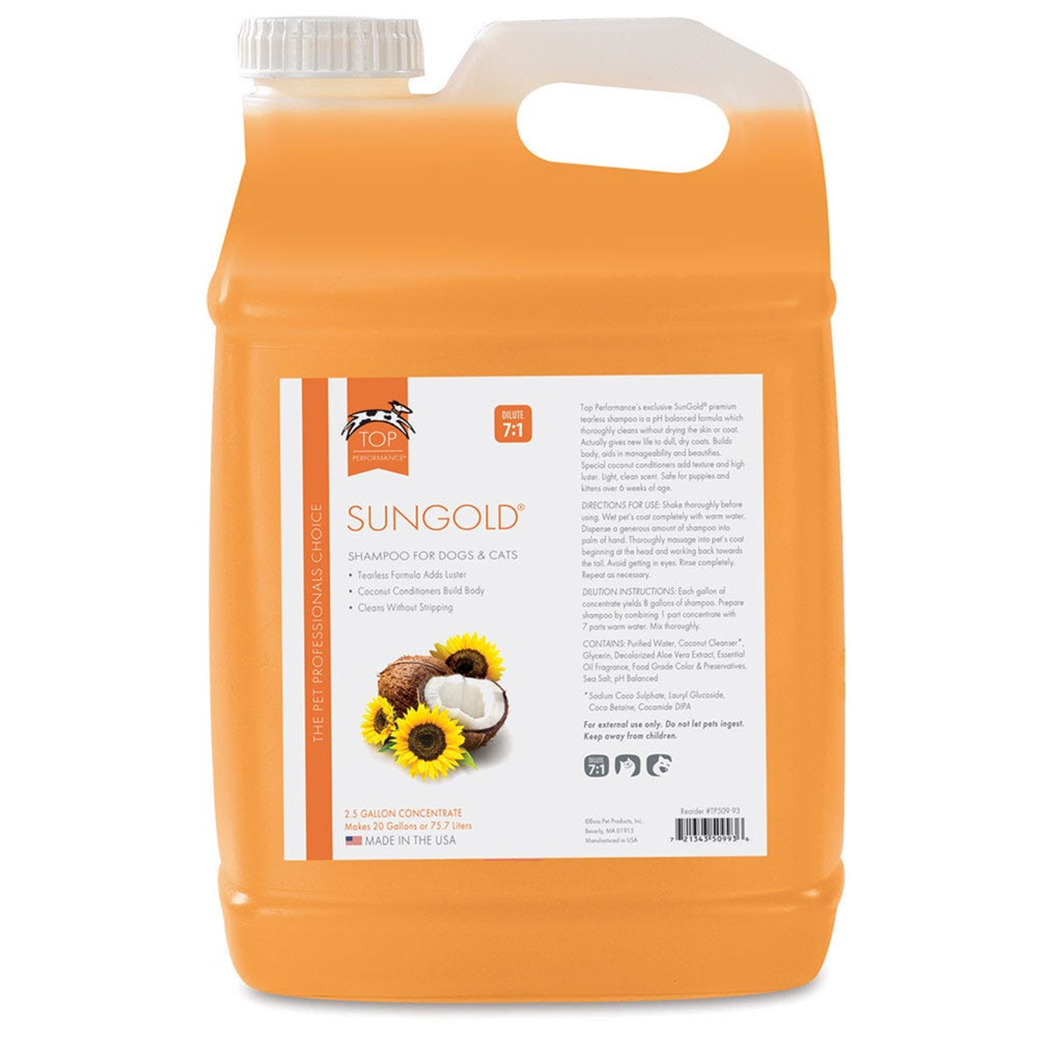 Pet Edge Shampoo Pet Edge TP SunGold Shampoo 2.5Gal Shampoo