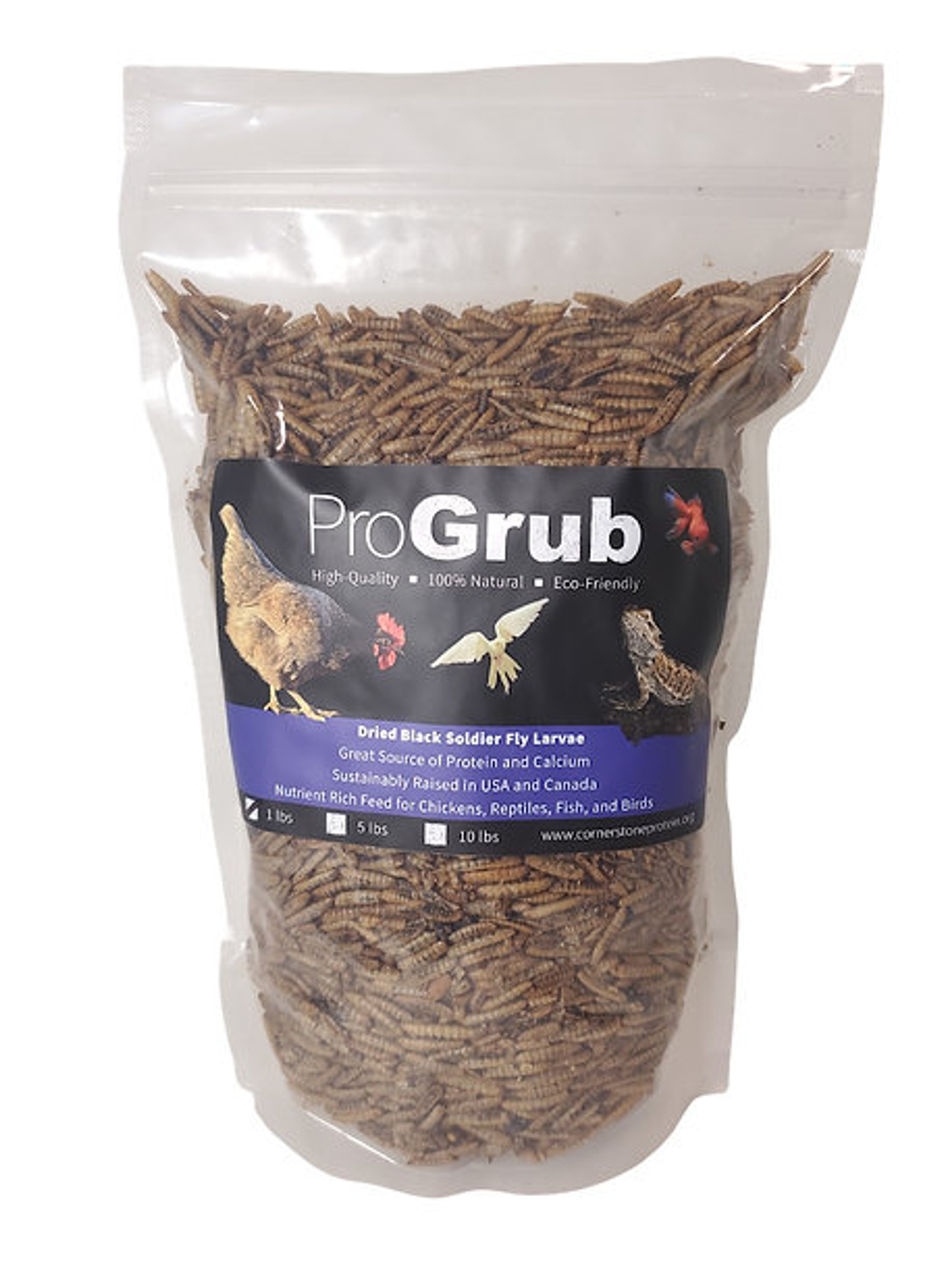 Cornerstone Protein LLC Dried Black Soldier Fly Larvae Poultry Treats