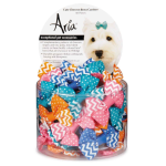 Pet Edge AR Cute Chevron Bow Canister 48pcs Bows