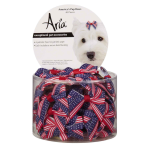 Pet Edge AR Americana Pup Bow Canister 48Pc Bows