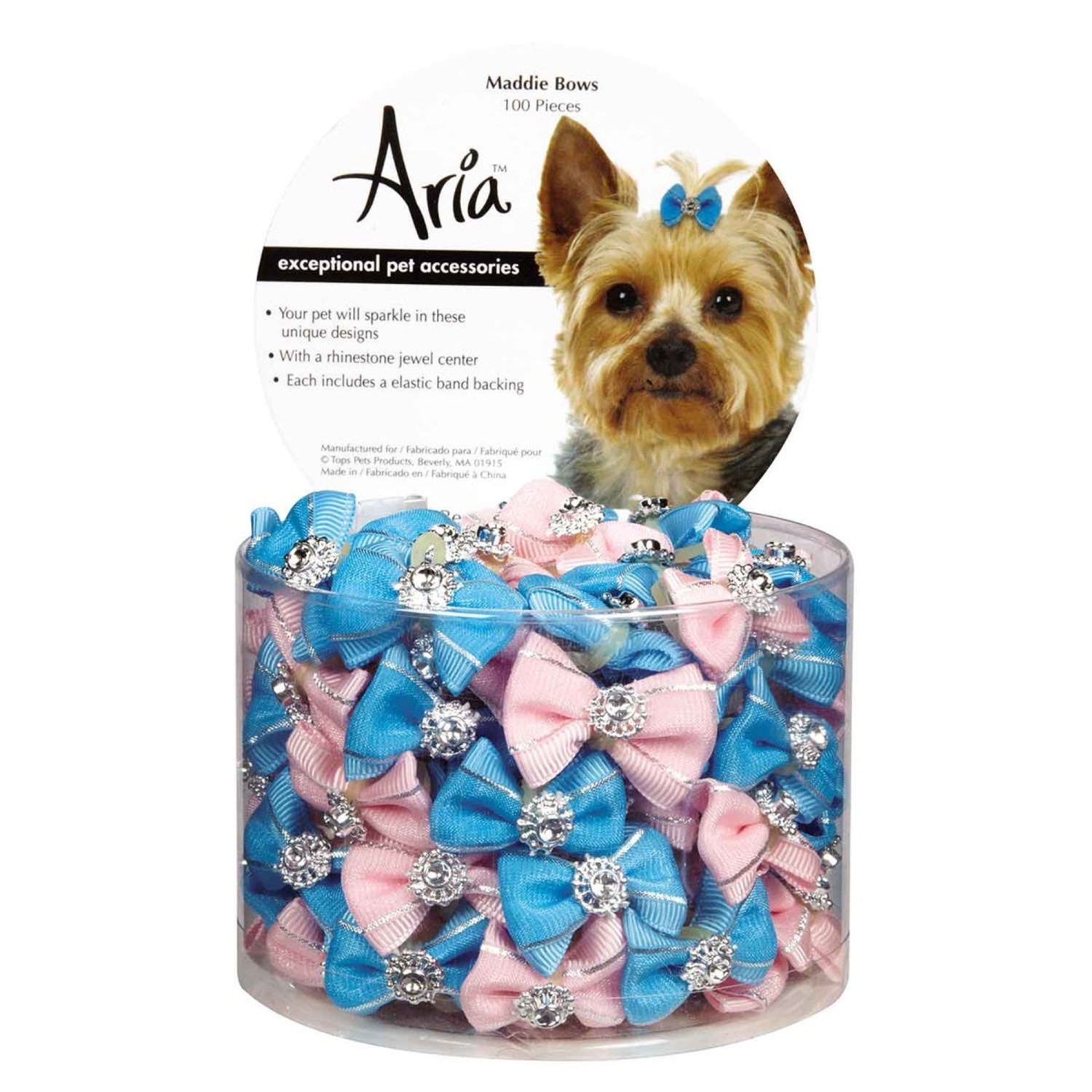 Pet Edge Bows Pet Edge AR Maddie Bow Canister 100Pc Bows