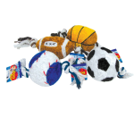 Pet Edge Digger's Plush Rope Sports Balls Stuffed Plush