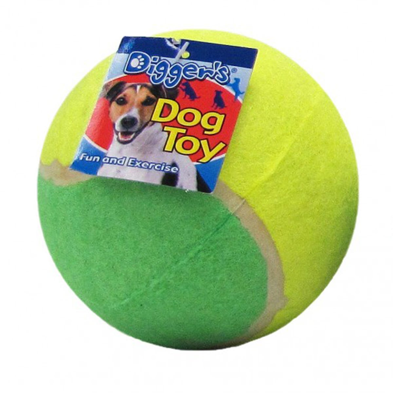Pet Edge Rope Pet Edge Digger's Lg Tennis Ball Toys Asst 3 Rope
