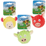 Pet Edge Digger's Latex Spike Ball w Plush Cover Rope