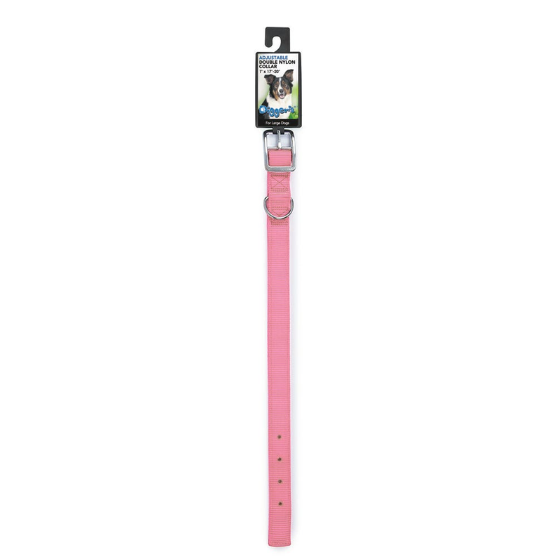 Pet Edge Collars Pet Edge DGR 1in Nylon Collar 22in Pink Collars