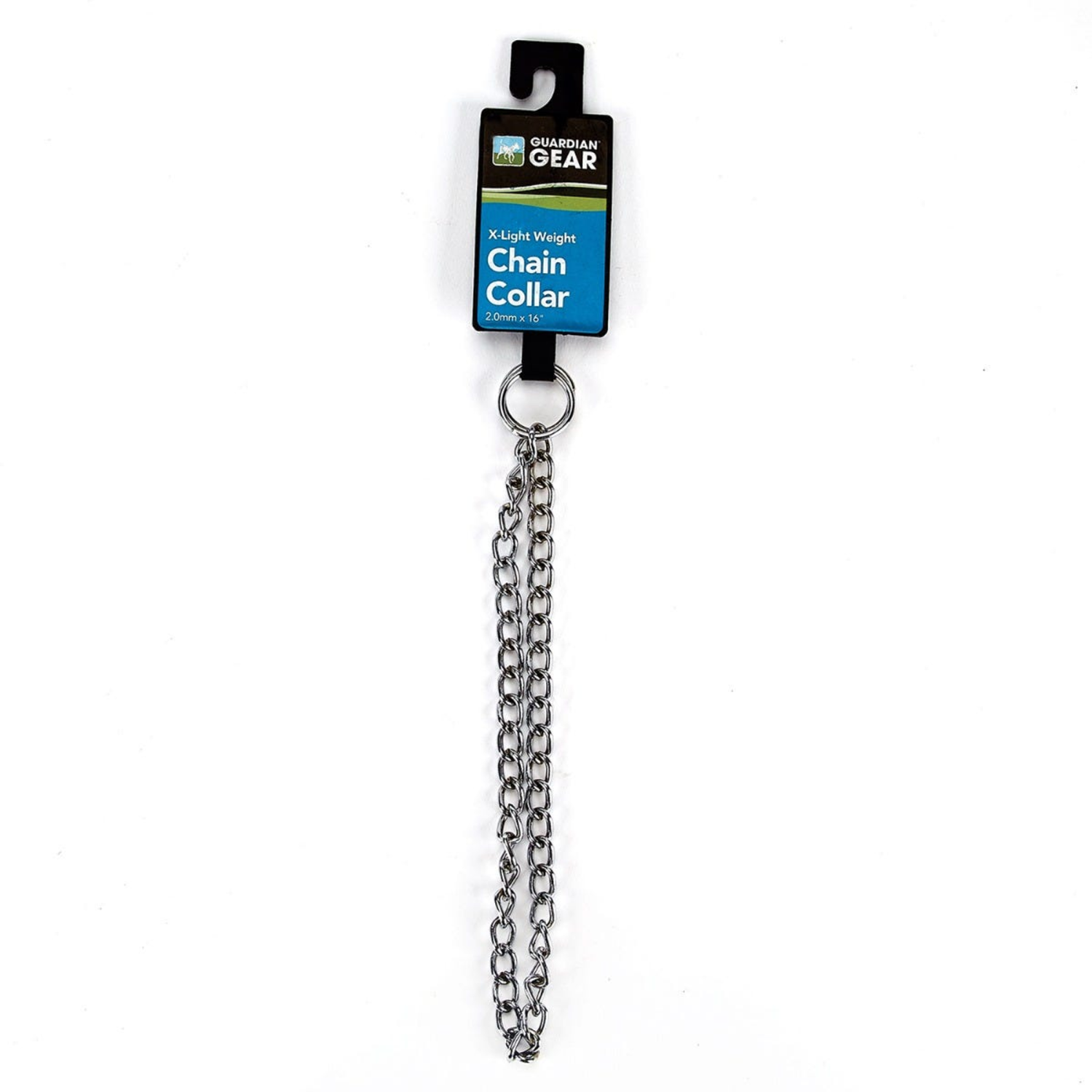 Pet Edge GG XLt Wt Chain Collar 16In 2mm Collars