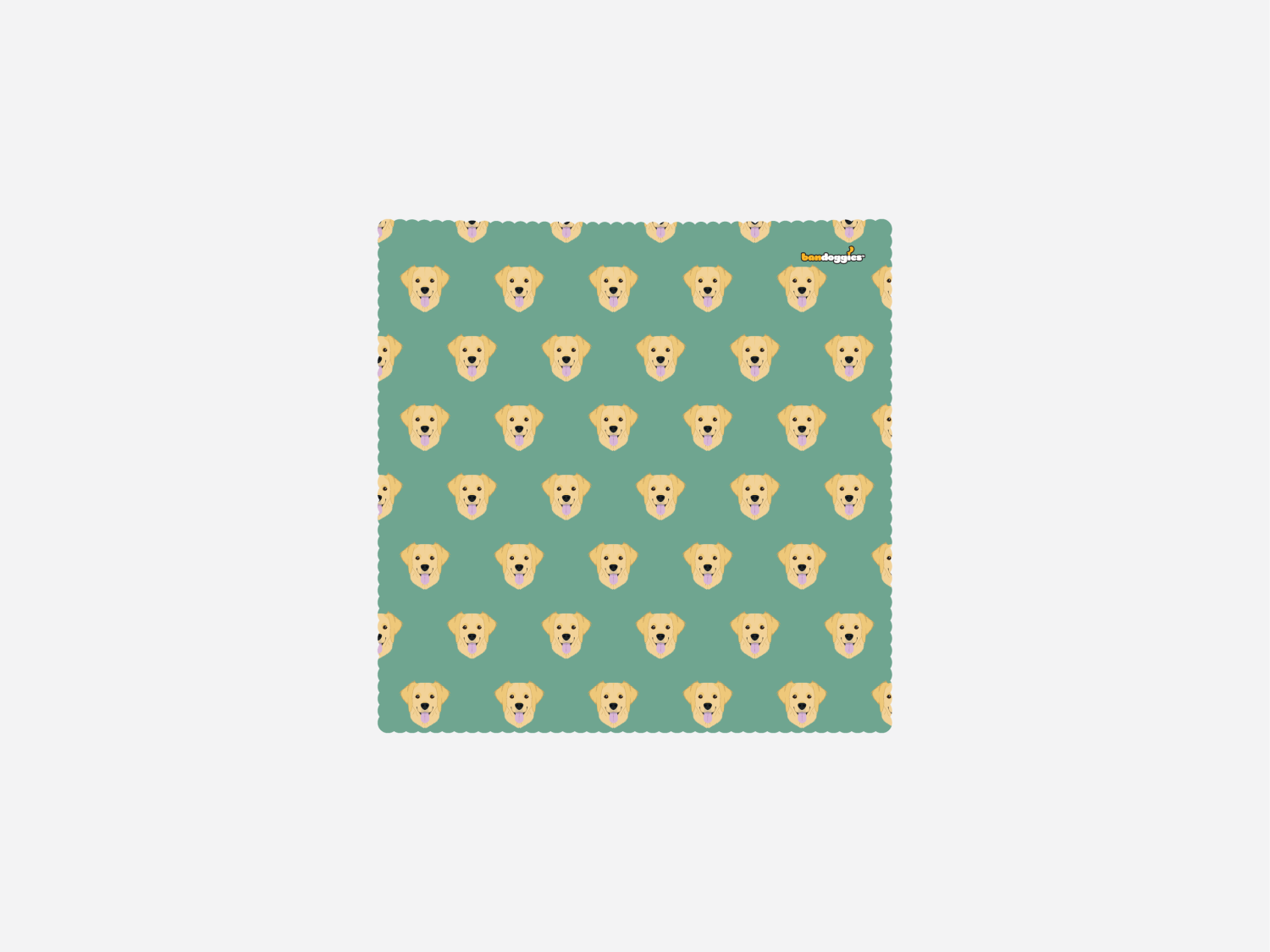 Bandoggies Golden Retriever Microfiber Cleaning Cloth Dog Bandanas