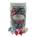 Pets Ribbons GG104 | 50-100 Groomer dog/ cat bows in a jar - Birthday Stars|Pets Ribbons Pet Accessories