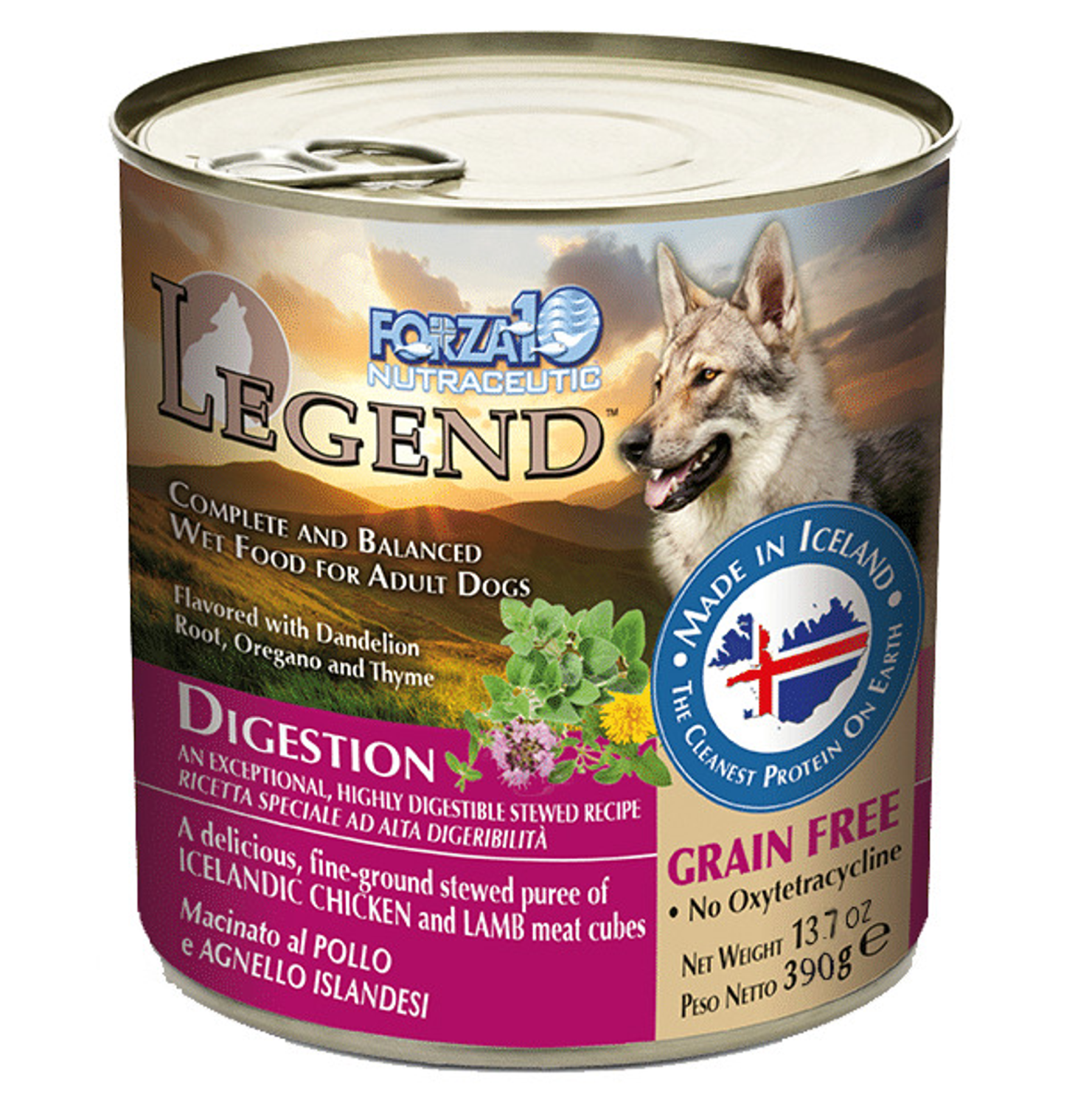 Forza10 Dog Food Forza10 Forza10 Legend Digestion Icelandic Chicken & Lamb Recipe Grain-Free Canned Dog Food Dog Food