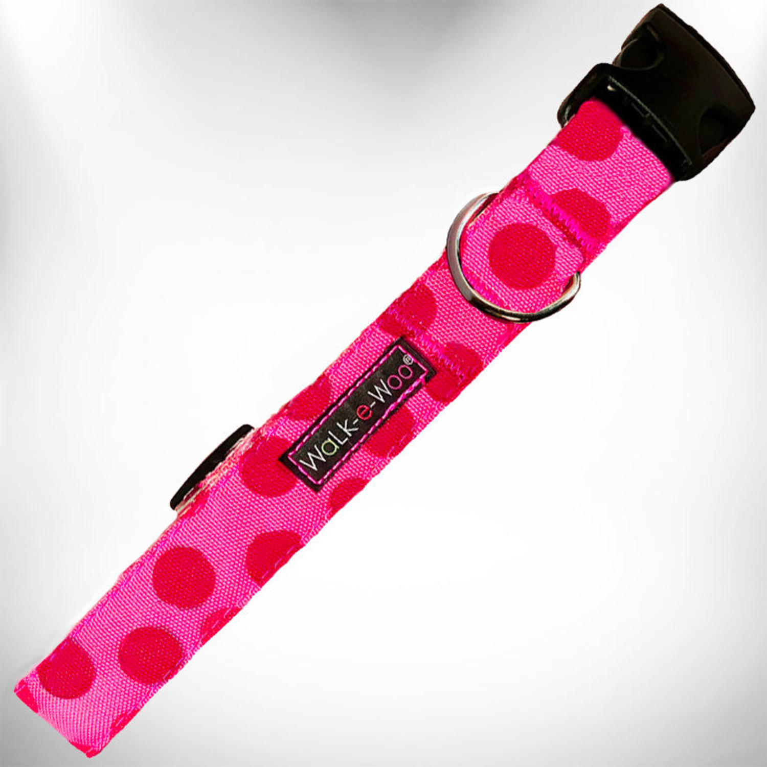 WalkeWoo Ltd Polka Dot Dog - Monotone Collars Dog Collars