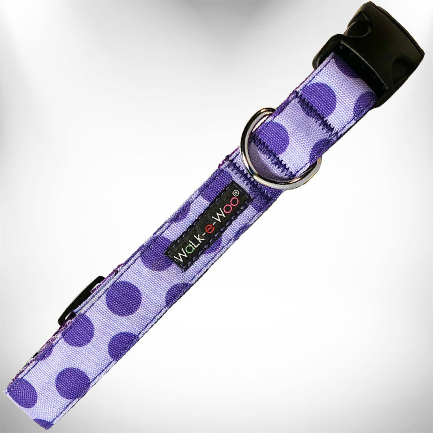 WalkeWoo Ltd Polka Dot Dog - Monotone Collars Dog Collars