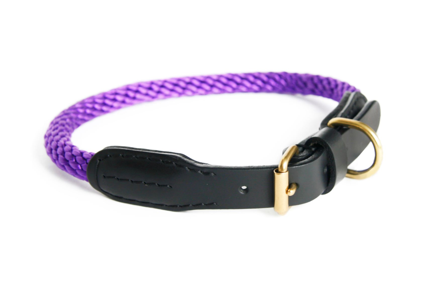 Alvalley LLC Rope and Leather Collar with Buckle (22 in) Dog Collars