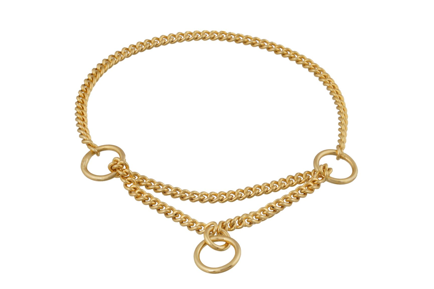 Alvalley LLC Martingale Show Chain Collar (10in x 1.2 mm) Dog Collars