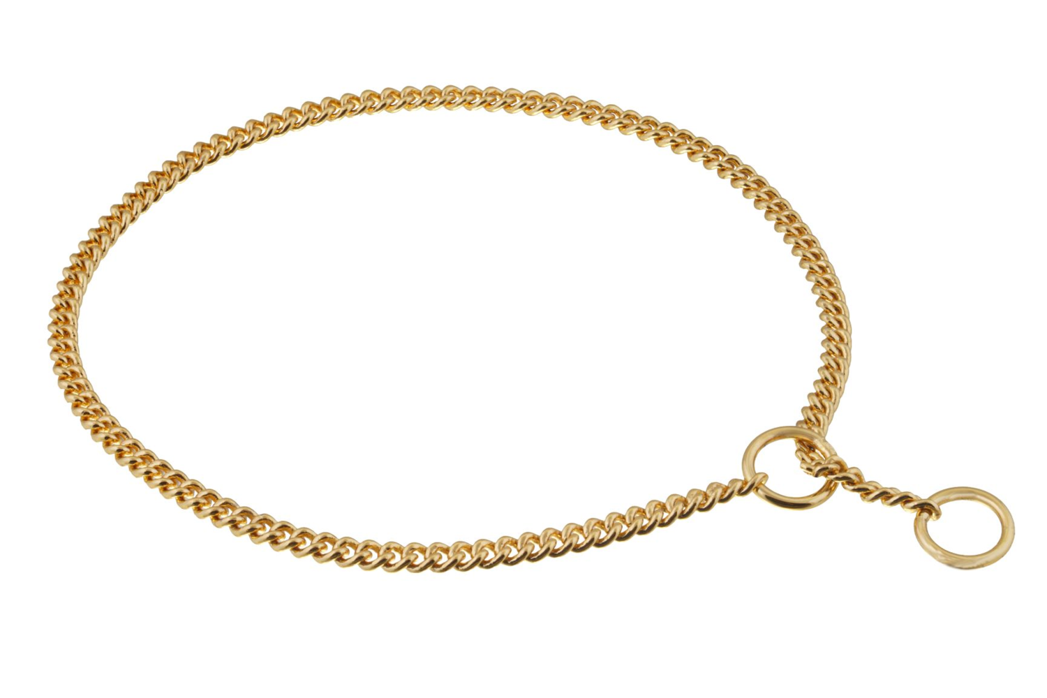 Alvalley LLC Slip Curve Show Chain Collar (10 in x 1.4 mm) Dog Collars