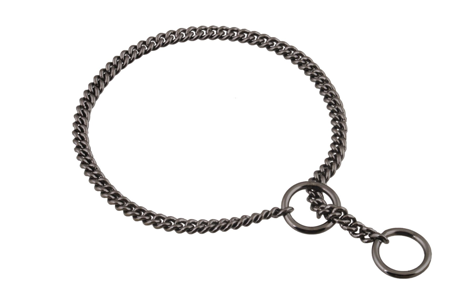 Alvalley LLC Slip Curve Show Chain Collar (10 in x 1.2 mm) Dog Collars