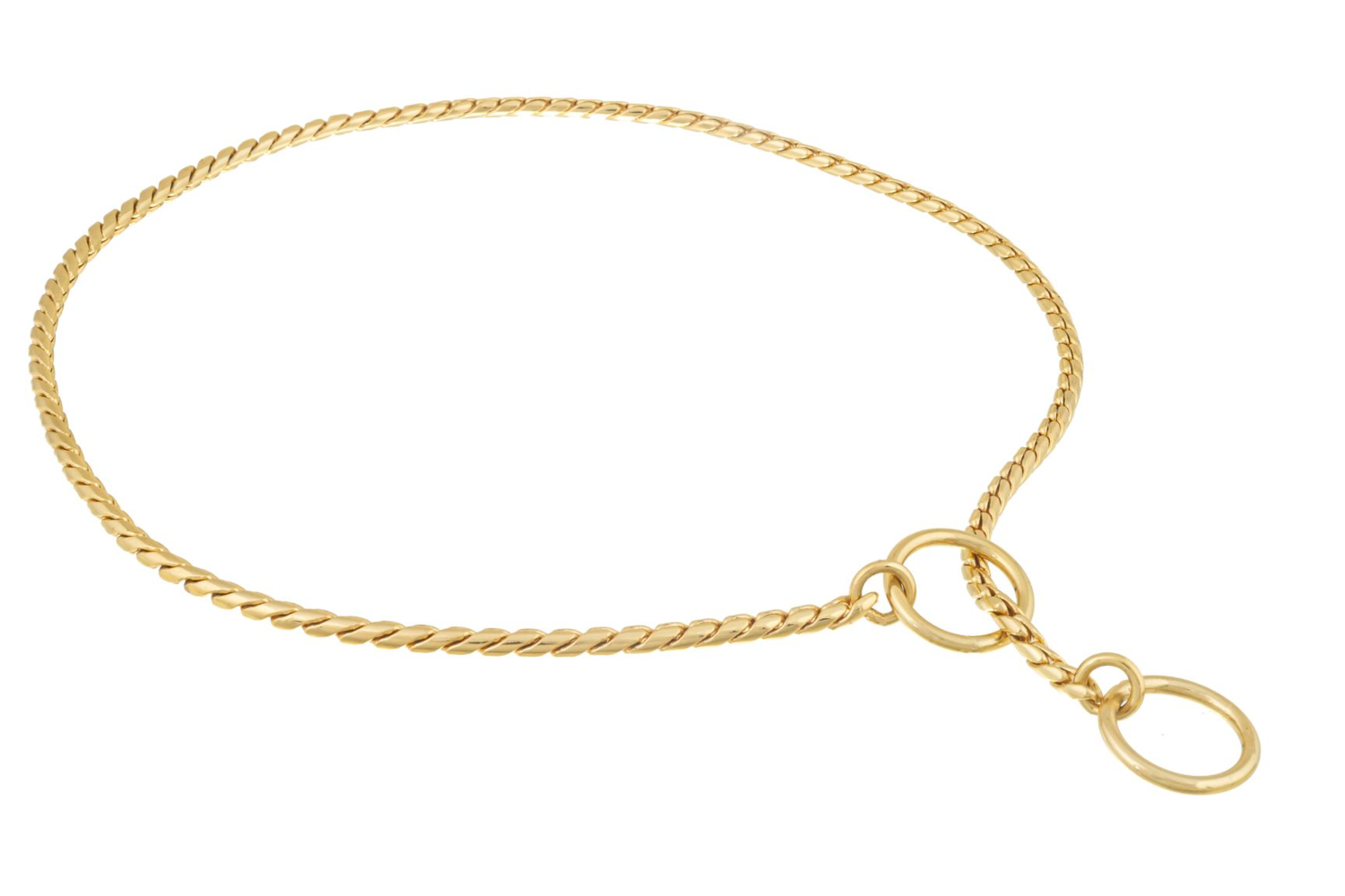 Alvalley LLC Slip Snake Show Chain Collar (18 in x 3.8mm) Dog Collars