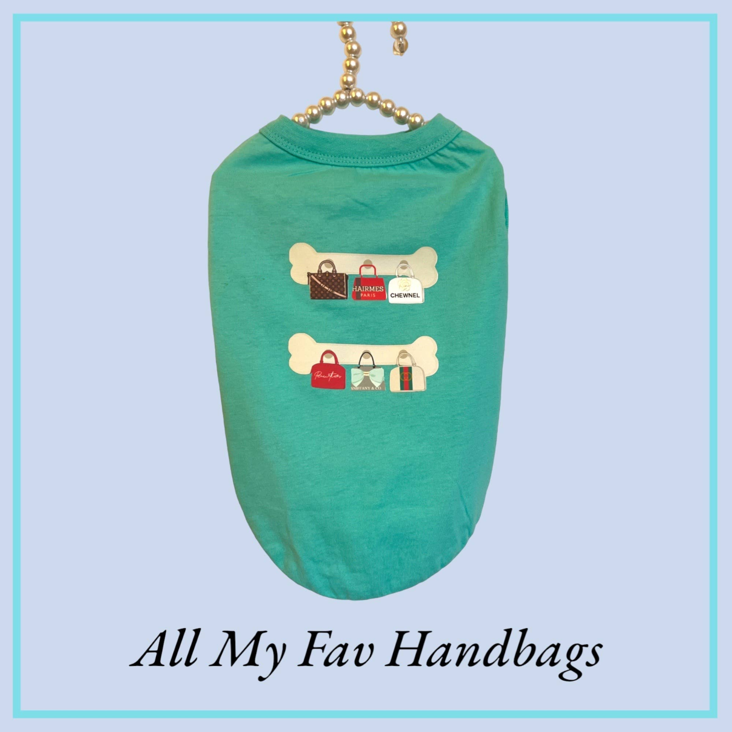 Bark Fifth Avenue All My Fav Handbags- Dog Tee Dog Clothes