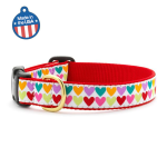 Threaded Pear LLC Pop Hearts Collar or Leash Dog Collars