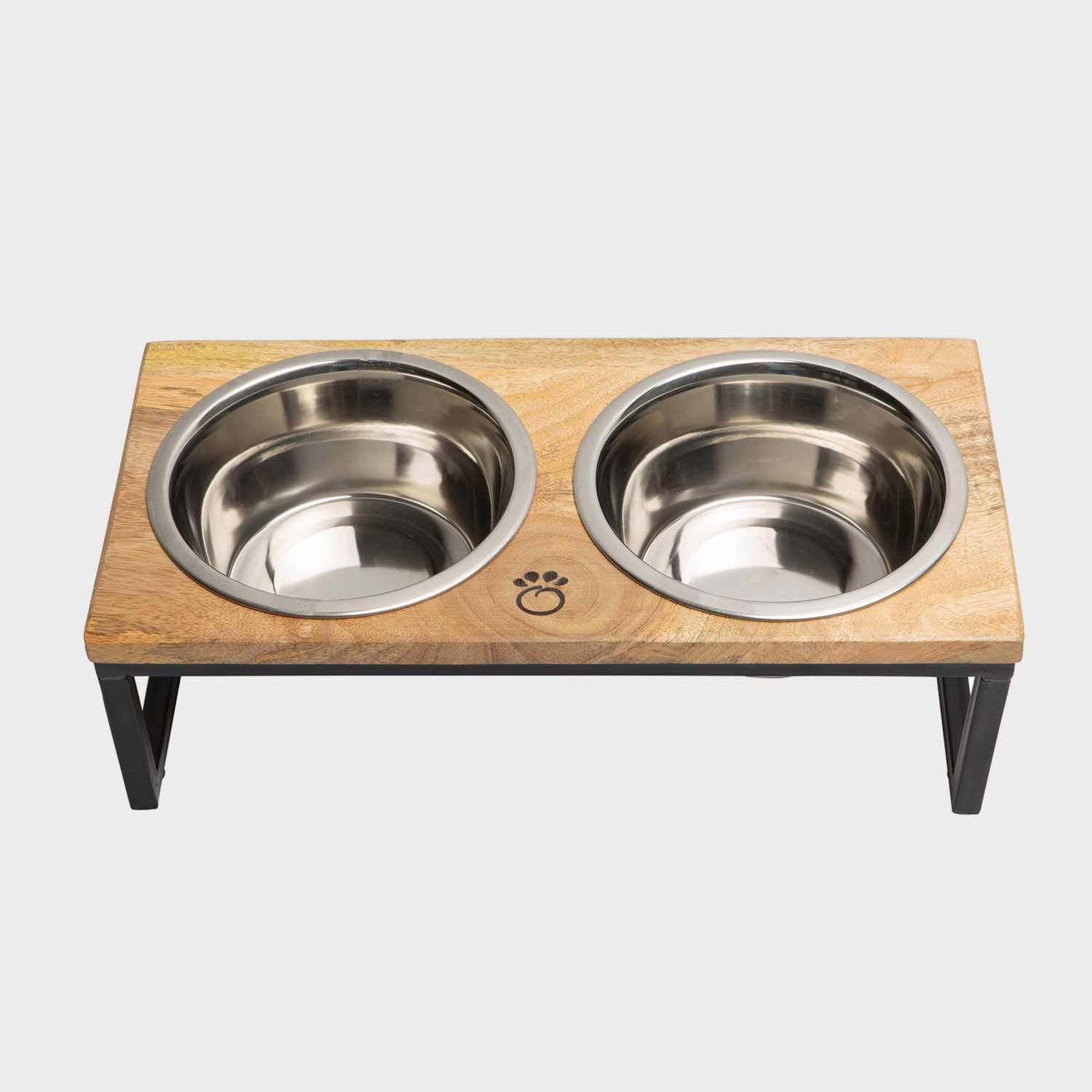 Farm Supply GF Pet Wood & Metal Elavated Feeder Food & Water Bowls