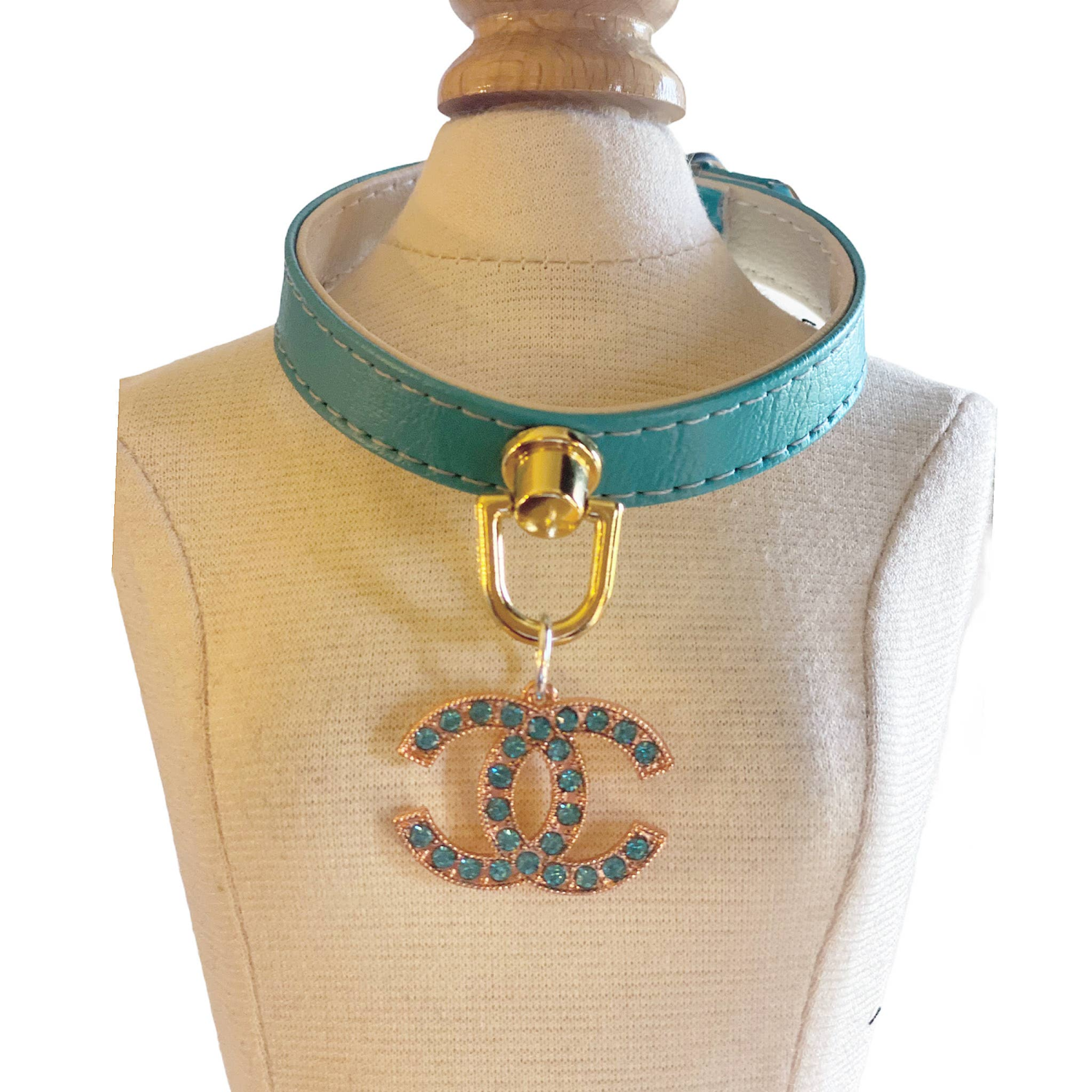 Bark Fifth Avenue Azure CC Collar Dog Collars
