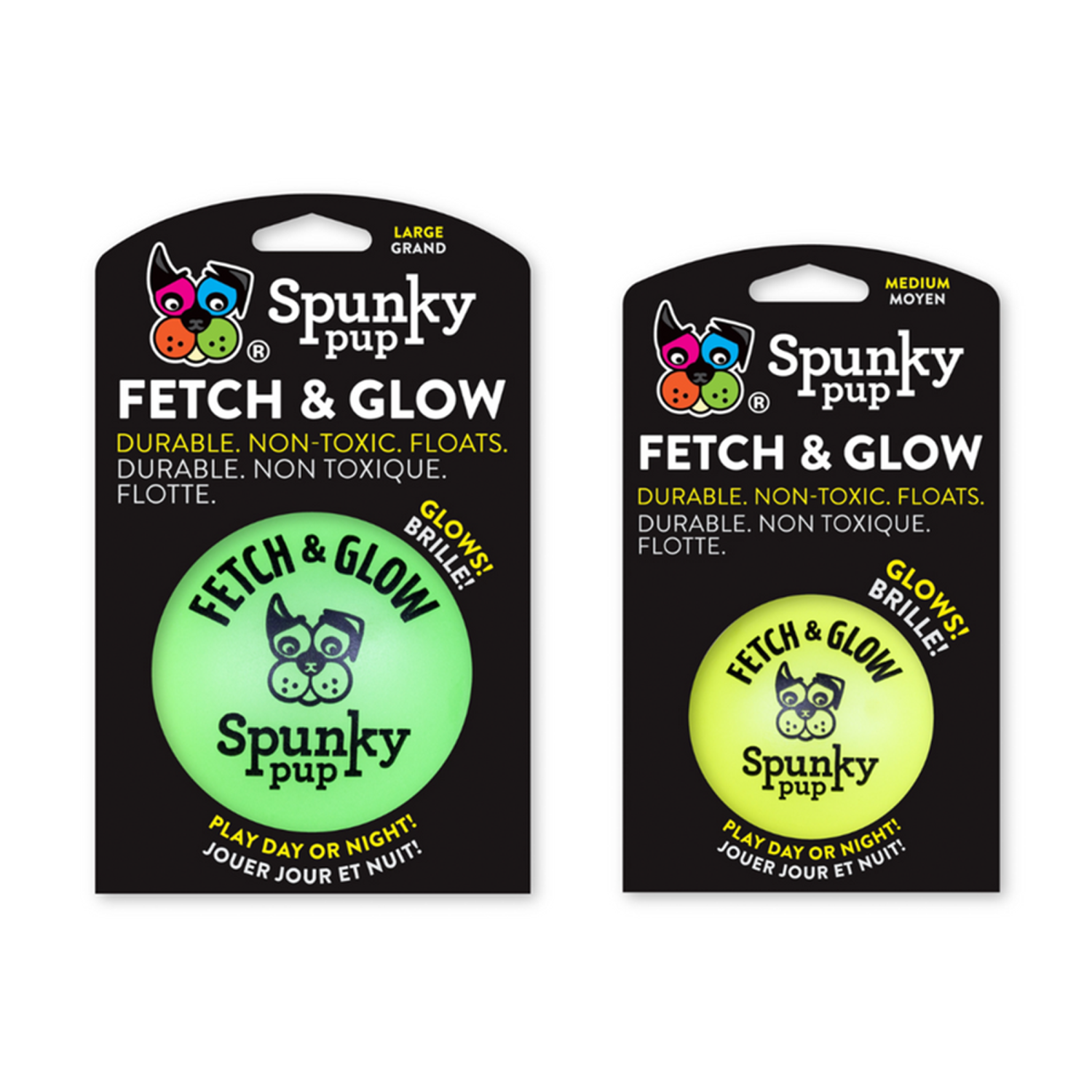 Spunky Pup Dog Toys Fetch & Glow Balls Dog Toys