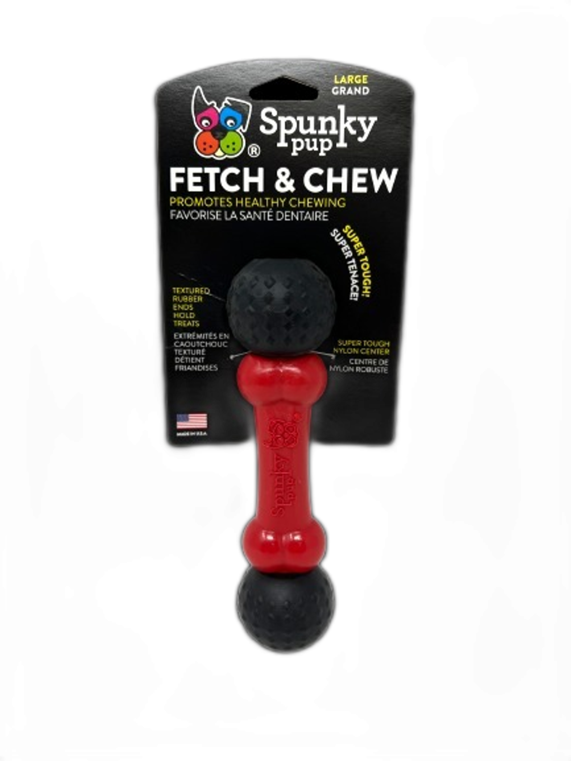 Spunky Pup Dog Toys Fetch & Chew Bone - USA Made Dog Toys