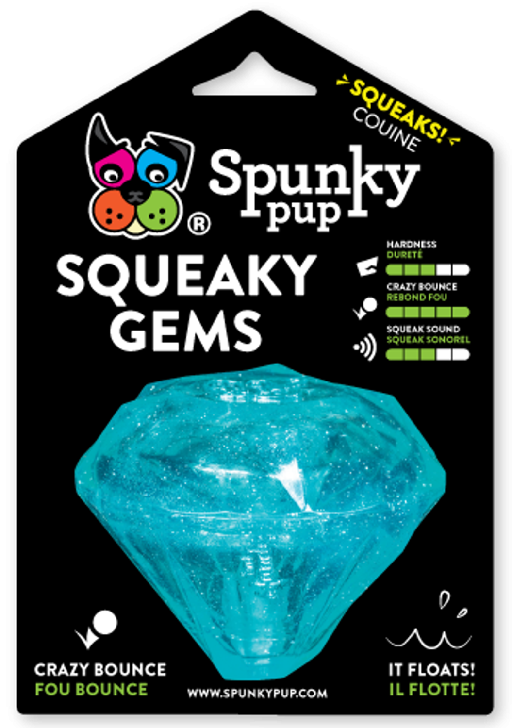 Spunky Pup Dog Toys Squeaky Gems Dog Toys