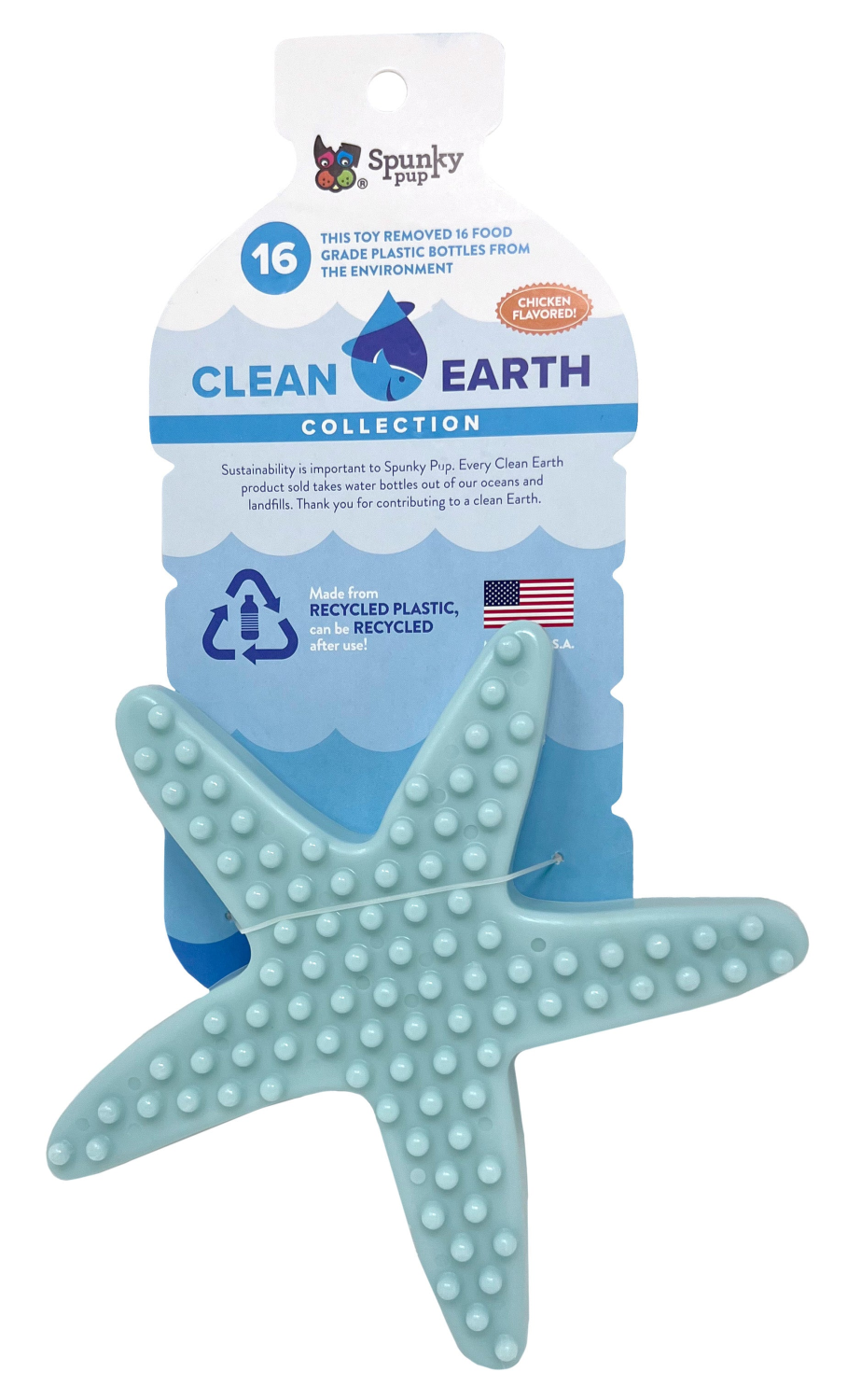 Spunky Pup Dog Toys Clean Earth Hard Chews - 100% Sustainable - USA Made Dog Toys