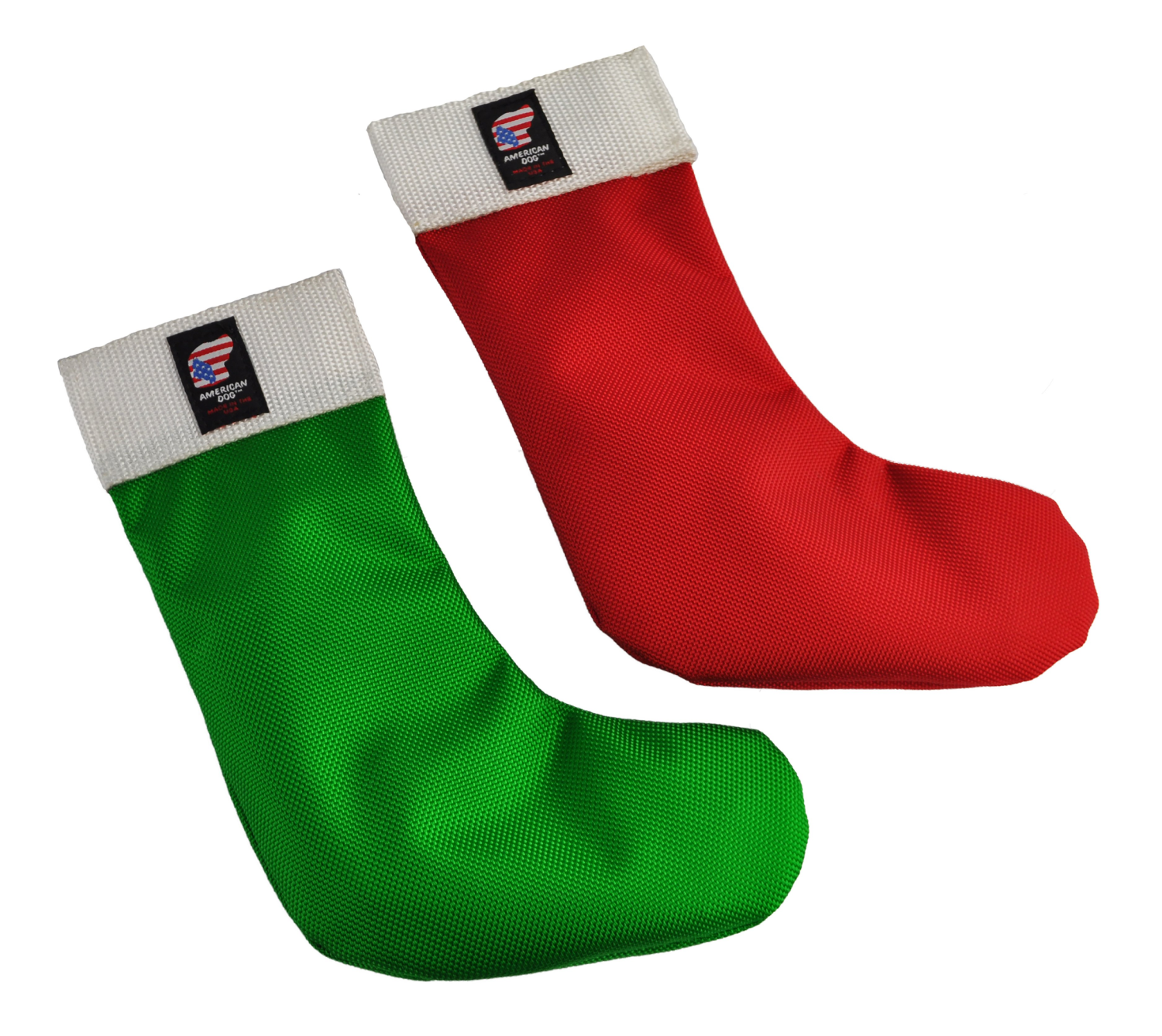 American Dog Christmas Stocking Dog Toy - Green Dog Toys