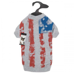 Pet Edge Zack & Zoey Americas Pup Flag Print Tee Dog Clothes