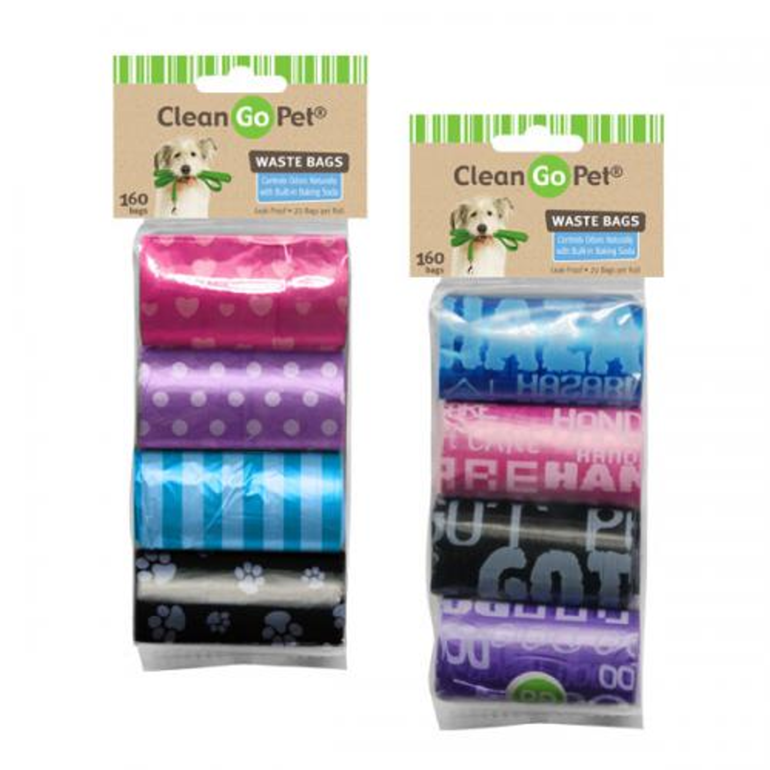 Pet Edge Clean Go Pet Waste Bags 8 Rolls Classic Waste Bags & Cans