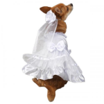 Pet Edge East Side Coll Yappily Ever After Wedding Dress Dog Clothes
