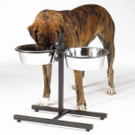 Pet Edge ProSelect Adjustable Diner with/Bowls 160oz Food & Water Bowls