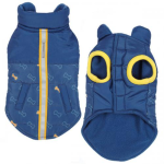Pet Edge ES Bone Print Puff Jacket Dog Clothes