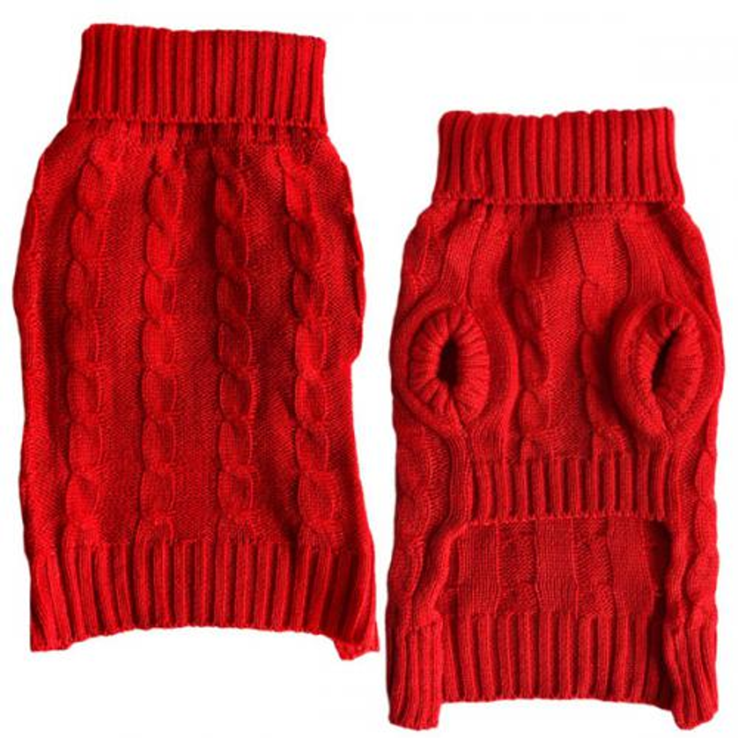 Pet Edge Dog Clothes Pet Edge CC Cable Knt Turtlenck Sweater Dog Clothes