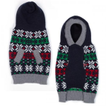 Pet Edge ES Snowflake Hoodie Sweater Dog Clothes