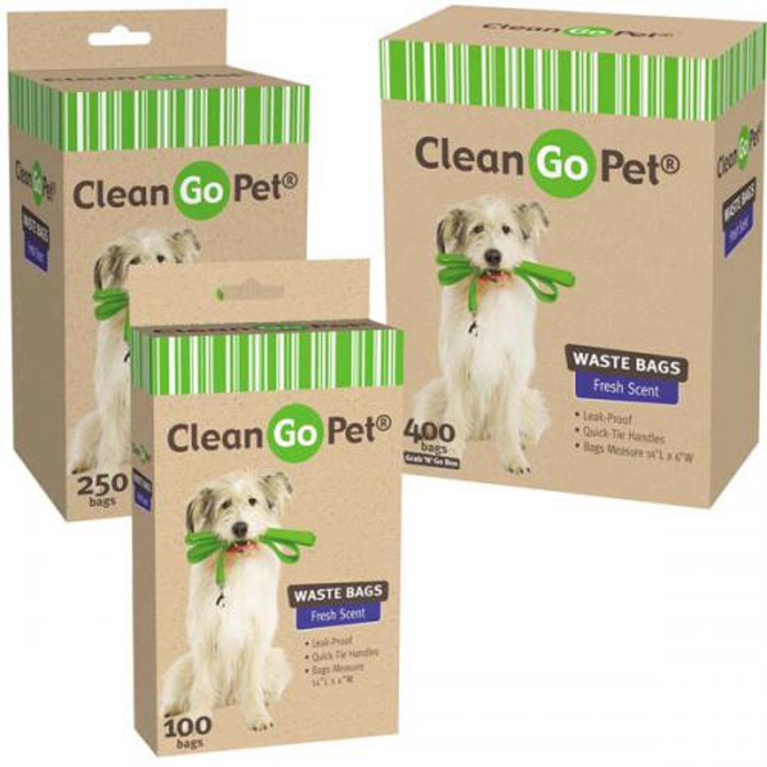 Pet Edge Clean Go Pet Fresh Scented Doggy Waste Bags 250Ct Waste Bags & Cans