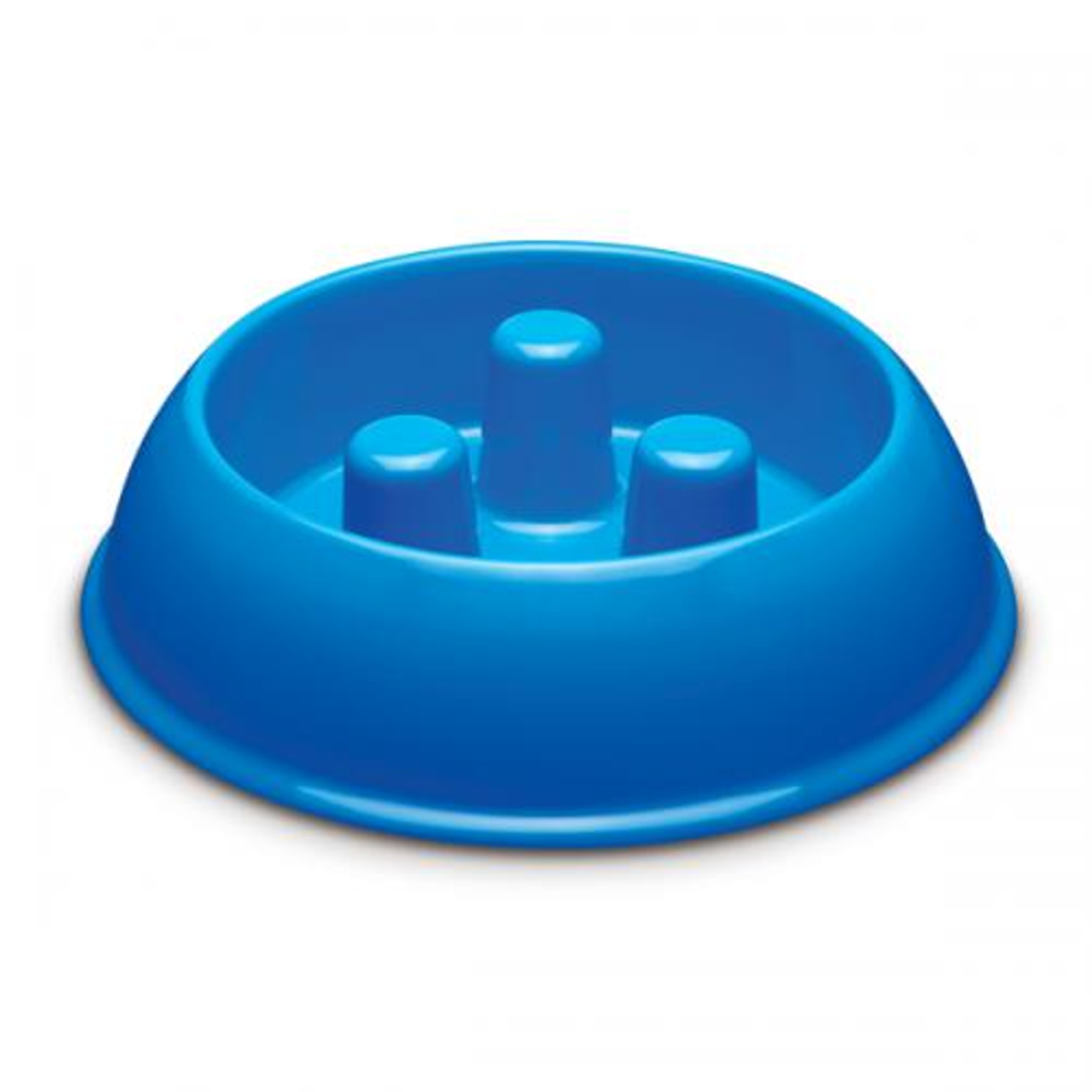 Pet Edge PS Plastic Slow Feeder Bowl 40oz Blue Food & Water Bowls