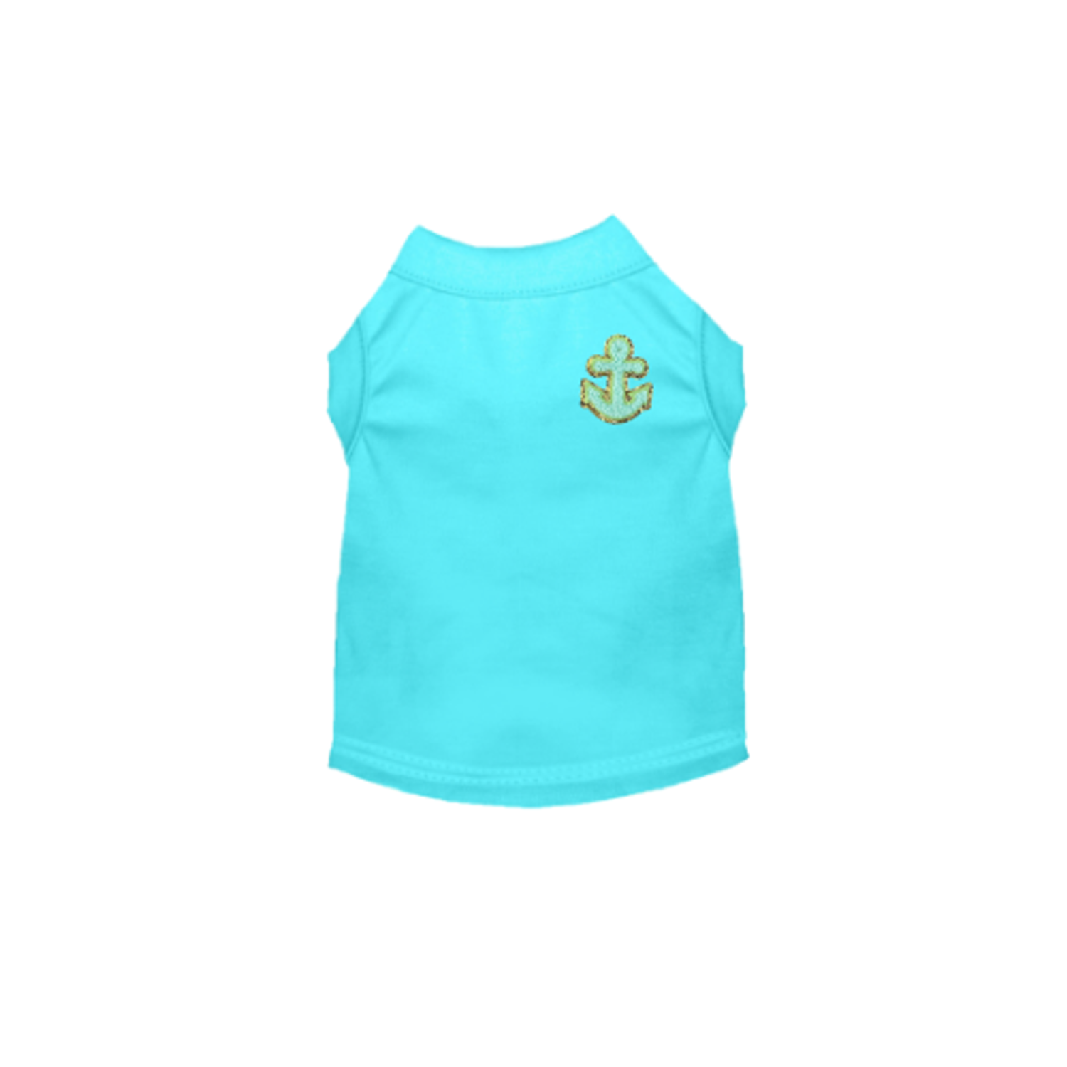 Bark Fifth Avenue Chenille Embroidered Anchor Dog Shirt Dog Clothes